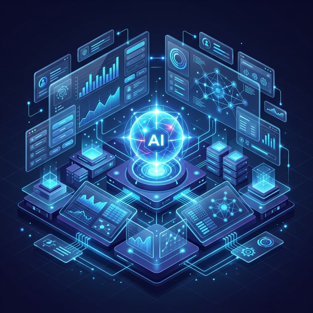 LAMIQ Enterprise AI Platform Dashboard Interface Mockup